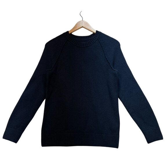 Abercrombie & Fitch Mens Pullover Sweater Size XS Navy Crewneck Oversized Cozy - Picture 1 of 12